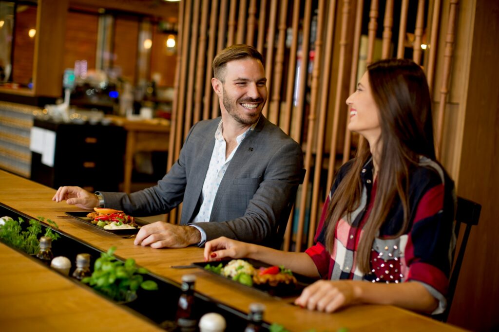 Couple in the restaurant